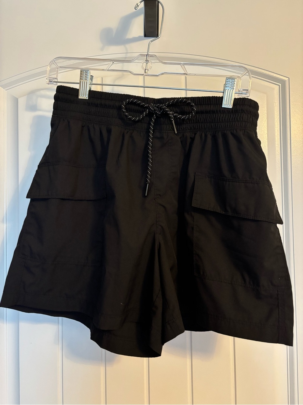 Old Navy Black Cargo Drawstring Shorts